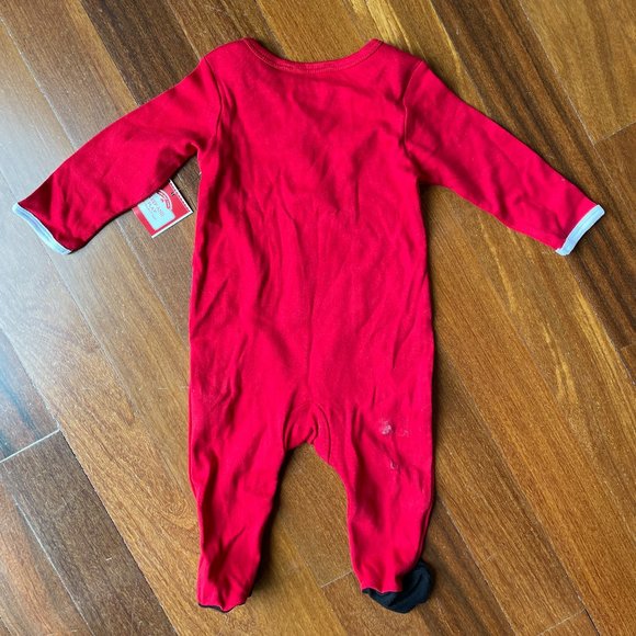 NEW One Piece Footie Santa Suit Sleeper 3-6 mo - Picture 2 of 7
